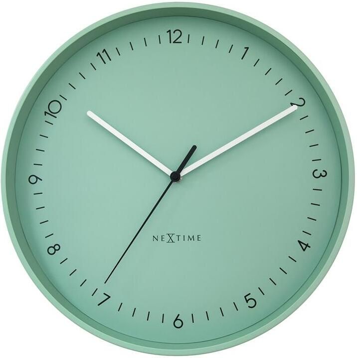 NeXtime Wandklok 40cm Stil Mintgroen Metaal &apos;Berlin