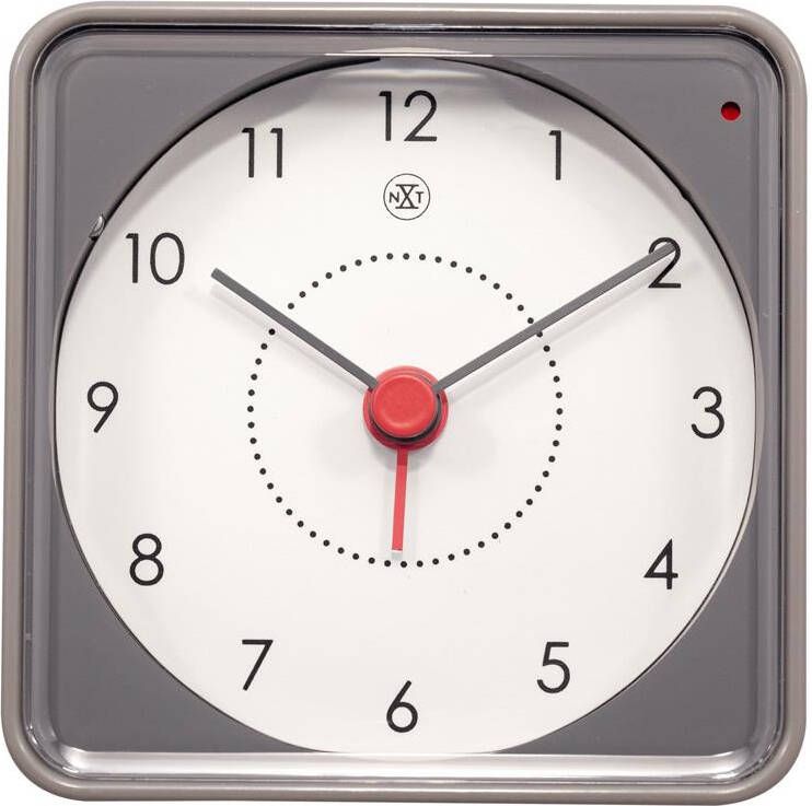 NeXtime nXt Wekker 7.3 x 7.3 x 3.3 cm Grijs 'Nathan'