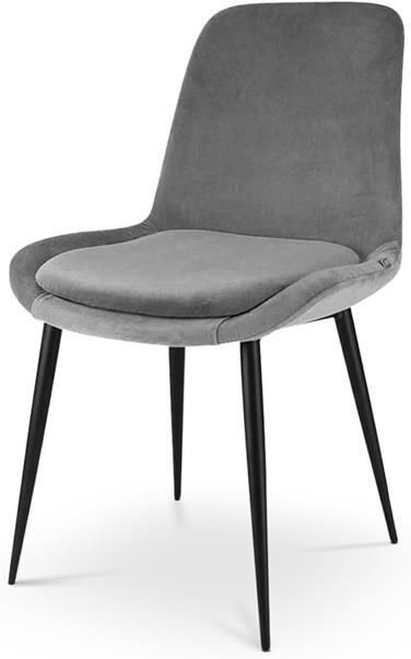Nolon Amelie velvet eetkamerstoel grijs metalen onderstel fluwelen velours zacht - Foto 2