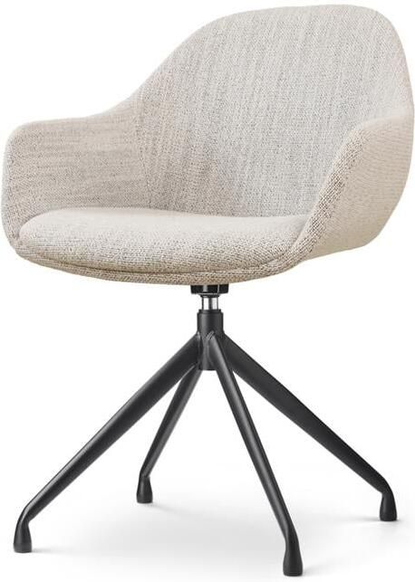 Nolon Nola-Mae Eetkamerstoel Beige Gemêleerd Draaibaar Zwart - Foto 2