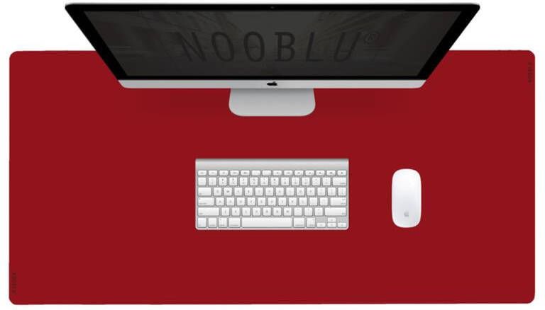 NOOBLU Bureau onderlegger DUBL 85 x 45 cm Senso Ruby red