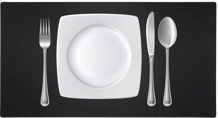 NOOBLU DUBL placemat black Charcoal black