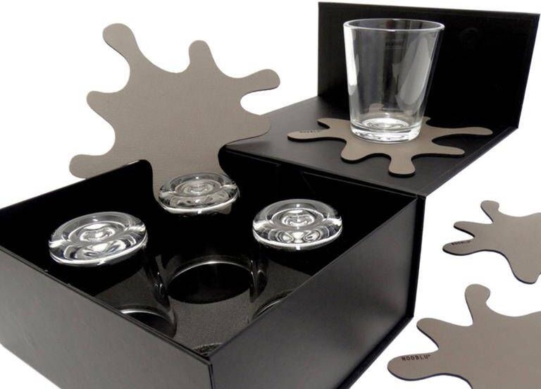 NOOBLU Gift set SPLASH & SERVE Lead grey 8-delige set