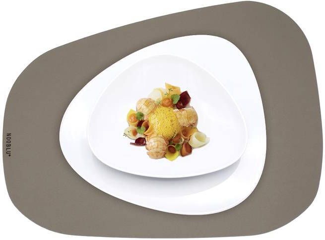 NOOBLU Placemat PEBL Senso Clay grey Kingsize 50 x 38 cm