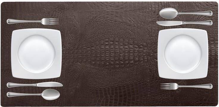 NOOBLU Tafelloper DUBL Croco brown 85 cm 1 tafelloper