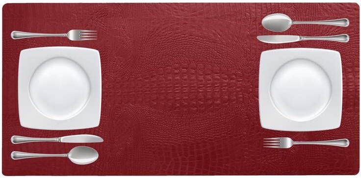 NOOBLU Tafelloper DUBL Croco Ruby red 85 cm 1 tafelloper