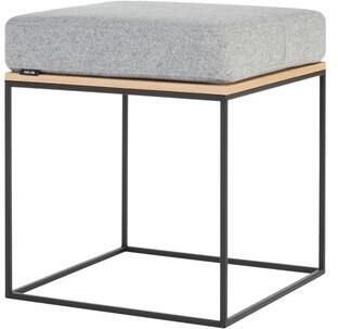 Noo.ma FEO Poef Oak | Universal Grey Wool