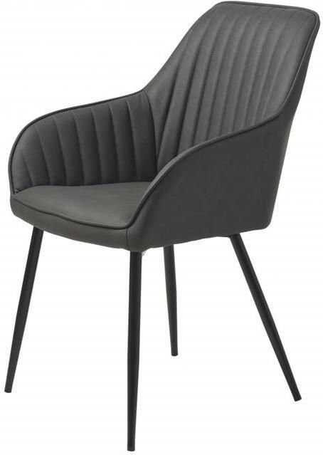 Nordic Home Kjell armstoel pu leer donkergrijs