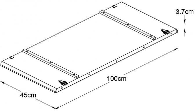 Nordic Home Leif eiken tafelblad 45 x 100 cm naturel - Foto 2