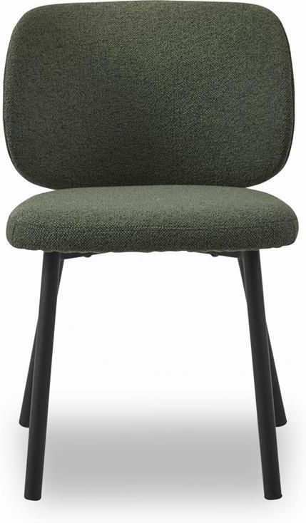 Nordic Home Milly eetkamerstoel bouclé groen - Foto 2