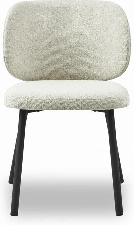 Nordic Home Milly eetkamerstoel bouclé wit - Foto 2