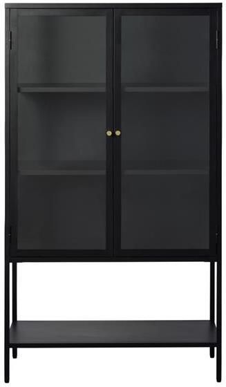 Nordic Home Ragnar hoog staande vitrinekast 160 cm zwart - Foto 2