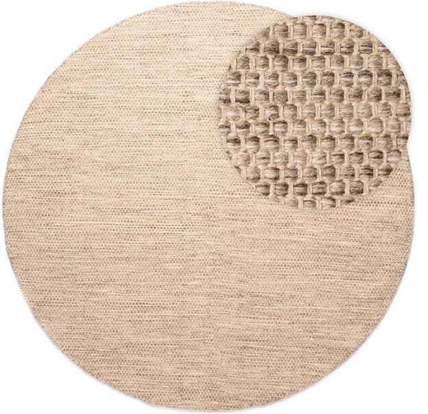 Nordic Weavers Rond wollen vloerkleed Ulstein naturel|grijs 300 cm - Foto 2