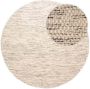 Nordic Weavers Rond wollen vloerkleed Ulstein wit zwart 200 cm rond - Thumbnail 2