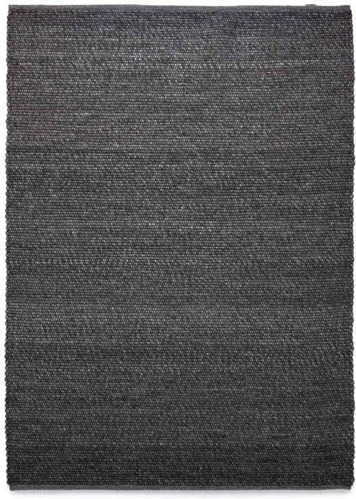 Nordic Weavers Wollen vloerkleed Lett donkergrijs 90x160 cm