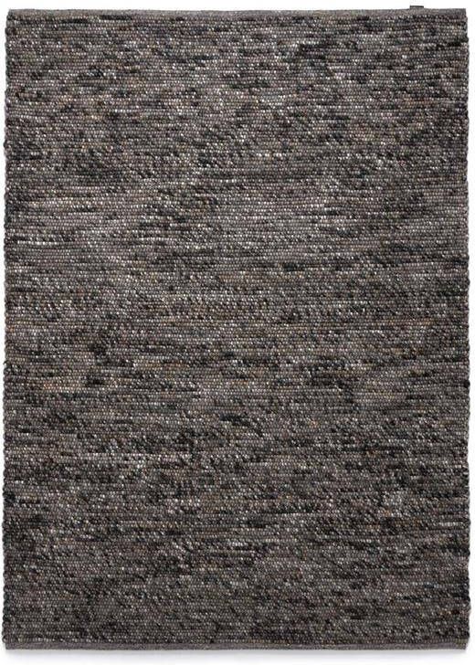 Nordic Weavers Wollen vloerkleed Lett grijs|bruin 140x200 cm