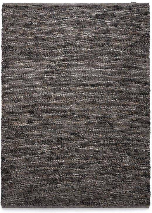 Nordic Weavers Wollen vloerkleed Lett grijs|bruin 90x160 cm - Foto 2