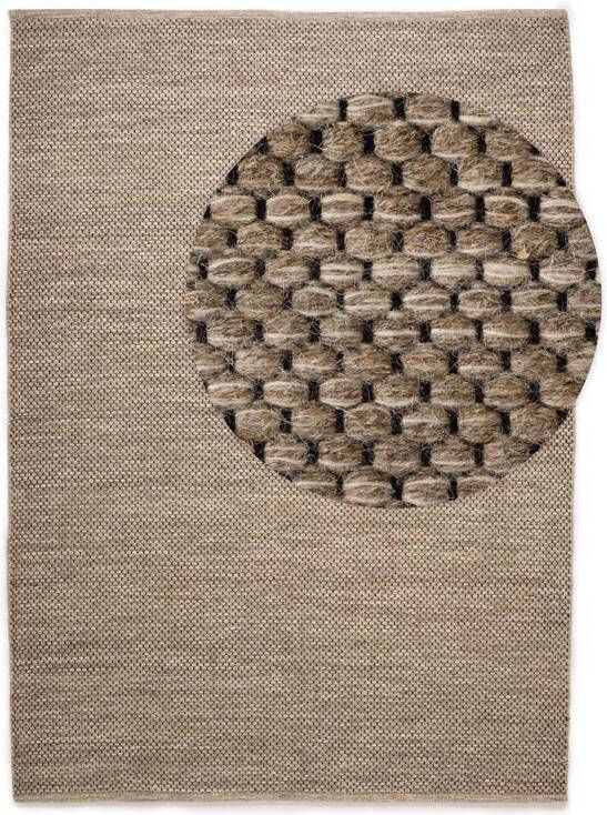 Nordic Weavers Wollen vloerkleed Odda grijs|taupe 160x230 cm - Foto 2