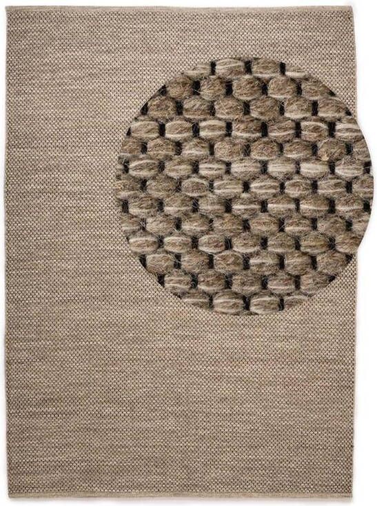 Nordic Weavers Wollen vloerkleed Odda grijs|taupe 240x340 cm - Foto 2