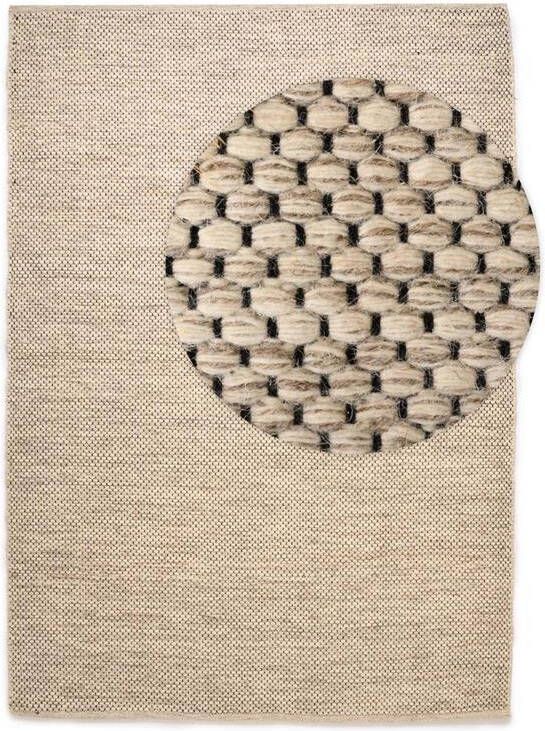 Nordic Weavers Wollen vloerkleed Odda wit|taupe 140x200 cm - Foto 2