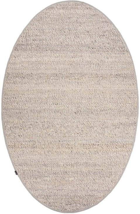 Nordic Weavers Wollen vloerkleed ovaal Lett lichtgrijs 122x183 cm - Foto 2