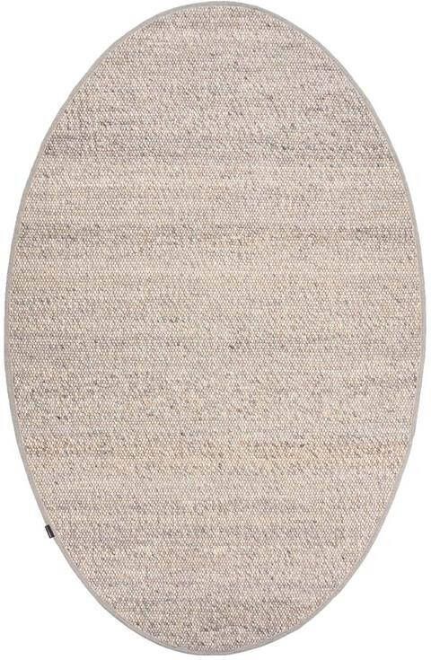 Nordic Weavers Wollen vloerkleed ovaal Lett lichtgrijs 205x305 cm - Foto 2