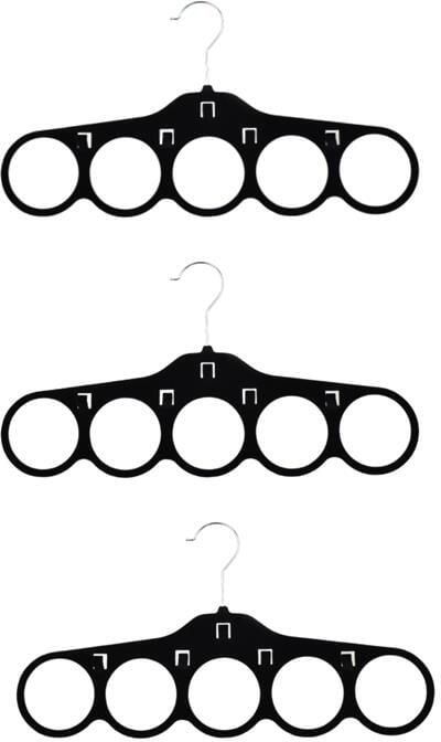 Nordix Riemhanger 3 stuks Zwart Ophanger voor Sjaals en Riemen Orga...