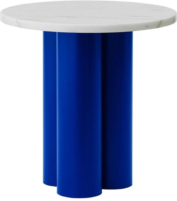 Normann Copenhagen Dit Bijzettafel Bright Blue White Carrara