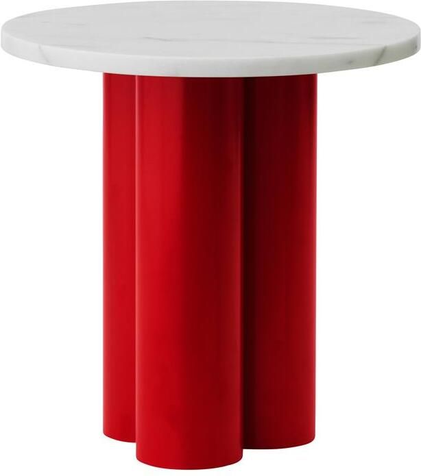 Normann Copenhagen Dit Bijzettafel Bright Red White Carrara