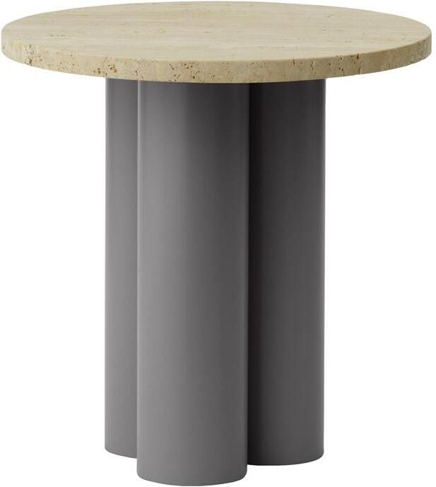 Normann Copenhagen Dit Bijzettafel Grey Travertine Light