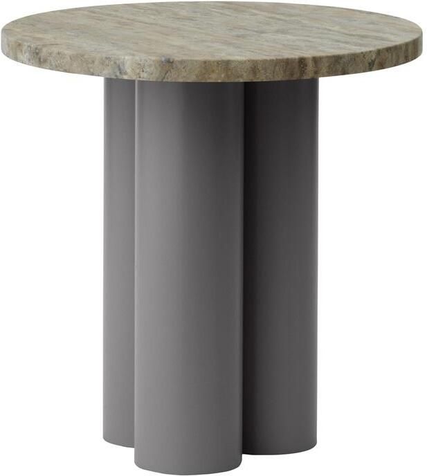 Normann Copenhagen Dit Bijzettafel Grey Travertine Silver