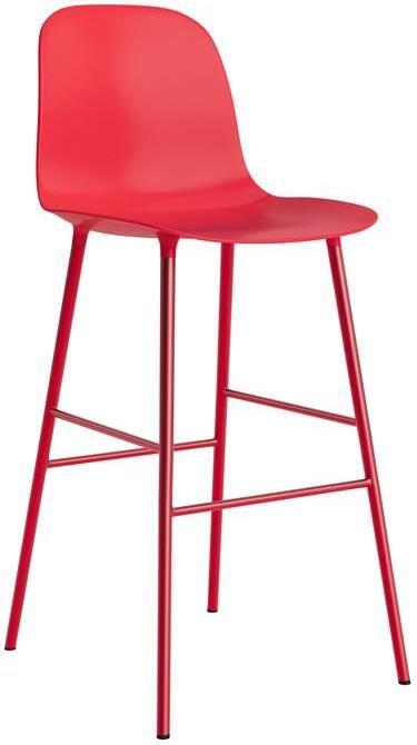 Normann Copenhagen Form Barkruk High 75 cm Staal Bright Red
