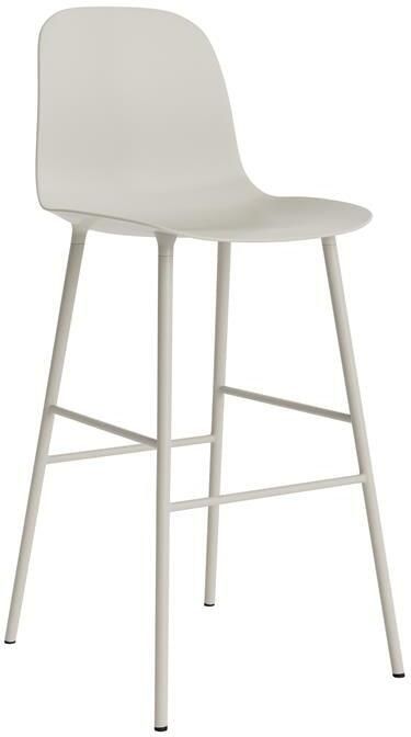 Normann Copenhagen Form Barkruk High 75 cm Staal Lichtgrijs
