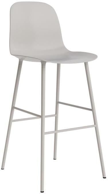Normann Copenhagen Form Barkruk High 75 cm Staal Warm Grijs