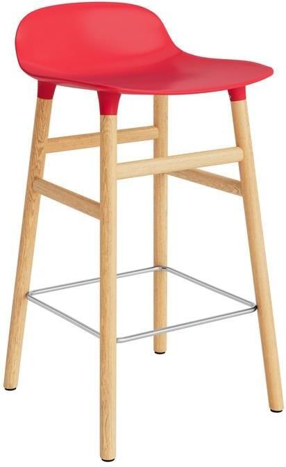 Normann Copenhagen Form Barkruk Low 65 cm Eiken Bright Red
