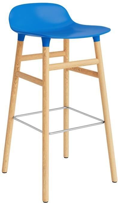 Normann Copenhagen Form Barkruk Low 75 cm Eiken Bright Blue