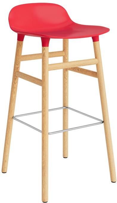 Normann Copenhagen Form Barkruk Low 75 cm Eiken Bright Red