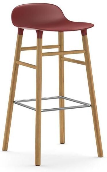 Normann Copenhagen Form Barkruk Low 75 cm Eiken Donkerrood