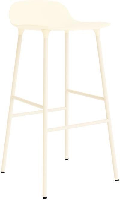 Normann Copenhagen Form Barkruk Low 75 cm Staal Crème