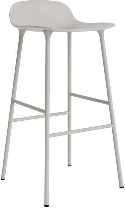 Normann Copenhagen Form Barkruk Low 75 cm Staal Warm Grijs