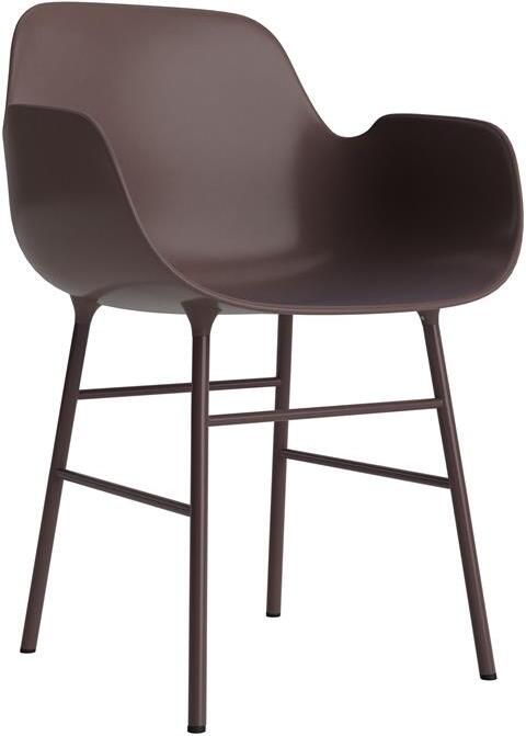 Normann Copenhagen Form Stoel met Armleuning Staal Bruin