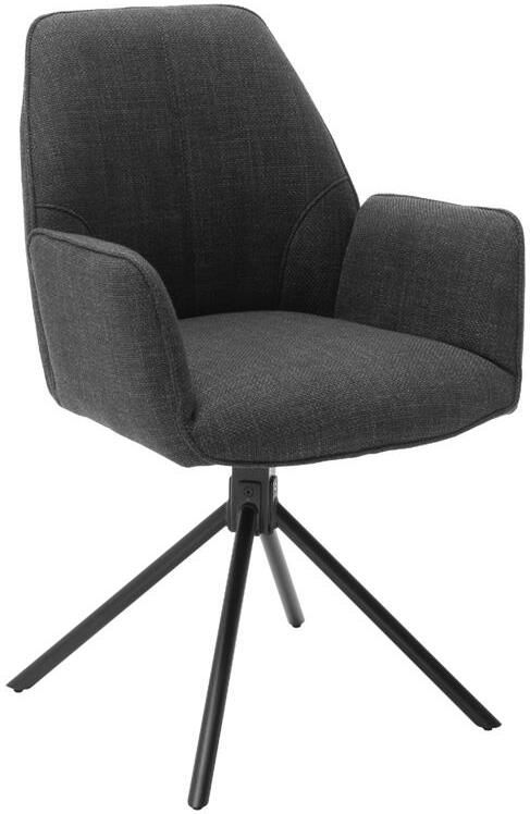 MCA furniture Stoel met 4 poten Pemba set van 2 180°draaibaar met nivellering stoel belastbaar tot 120 kg (set 2 stuks) - Foto 10