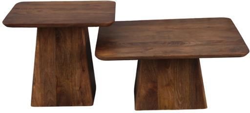 Old Inn Wonen Salontafel Nice set van 2 bruin