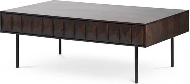 Olivine Vanja houten salontafel donkerbruin 117 x 71 cm