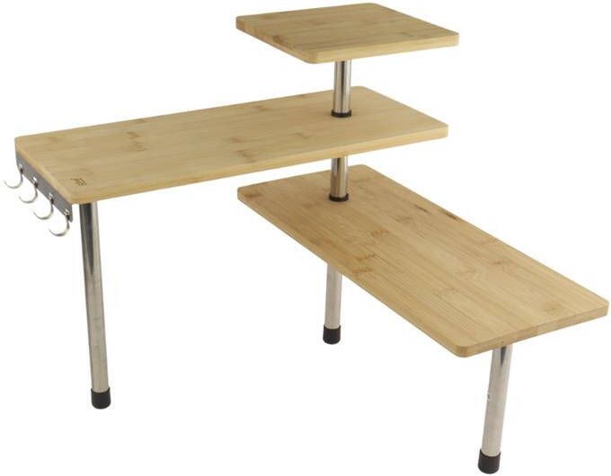 Orange85 Keukenrek Staand Aanrecht Kruidenrek met 4 Haken Bamboe