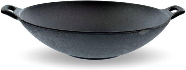 OTIX Gietijzeren Wokpan Alle warmtebronnen Inductie Wok Zwart 31cm...