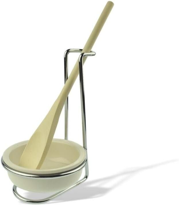 OTIX Lepelhouder Aanrecht met Schaaltje Keramiek RVS Hout