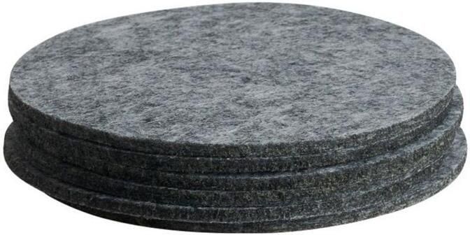 OTIX Onderzetters voor Glazen Vilt Grijs 6 Stuks Onderleggers Coast...