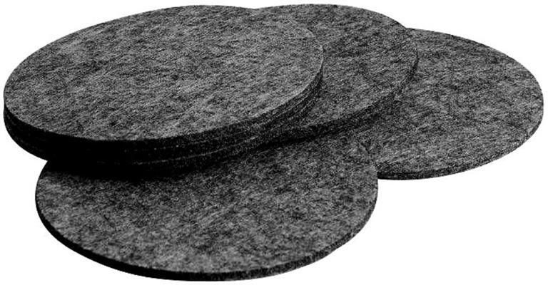 OTIX Onderzetters voor Glazen Vilt Zwart 6 Stuks Onderleggers VILTO
