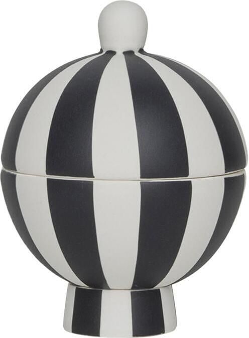 OYOY LIVING Toppu Voorraadpotje Zwart Wit